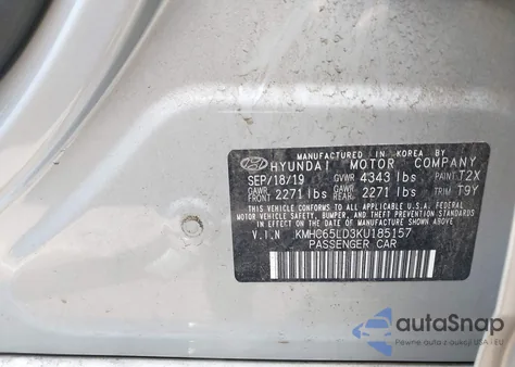 2019 Hyundai Ioniq Plug-In Hybrid Base (Dct) from USA, damaged, VIN KMHC65LD3KU185157